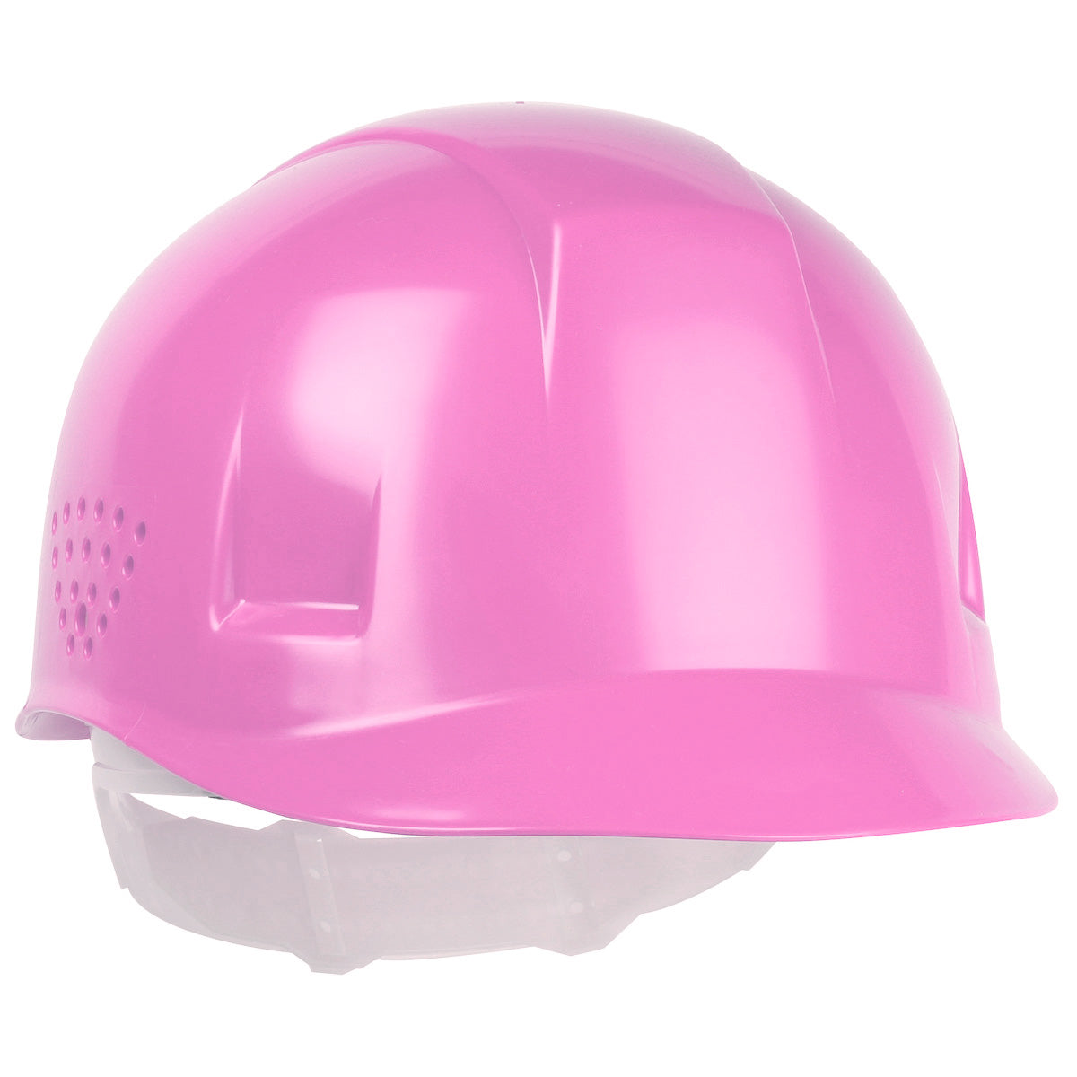 4-point plastic suspension bump cap in pink | Front Right View