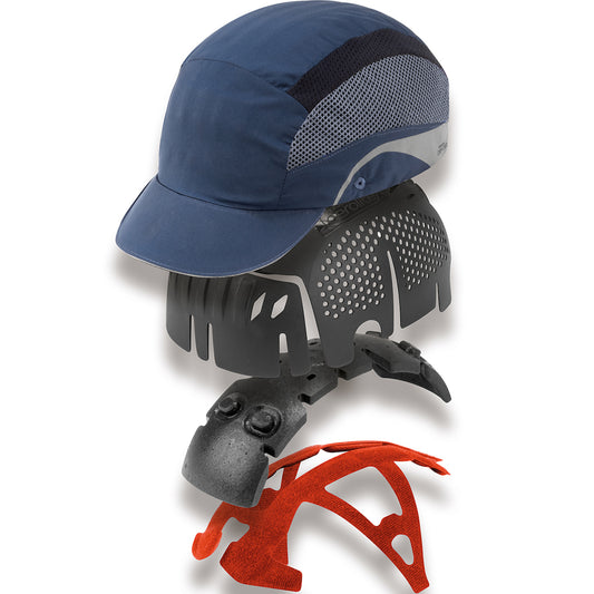 Hard Cap Aerolite  baseball style bump cap in navy | Front Left View