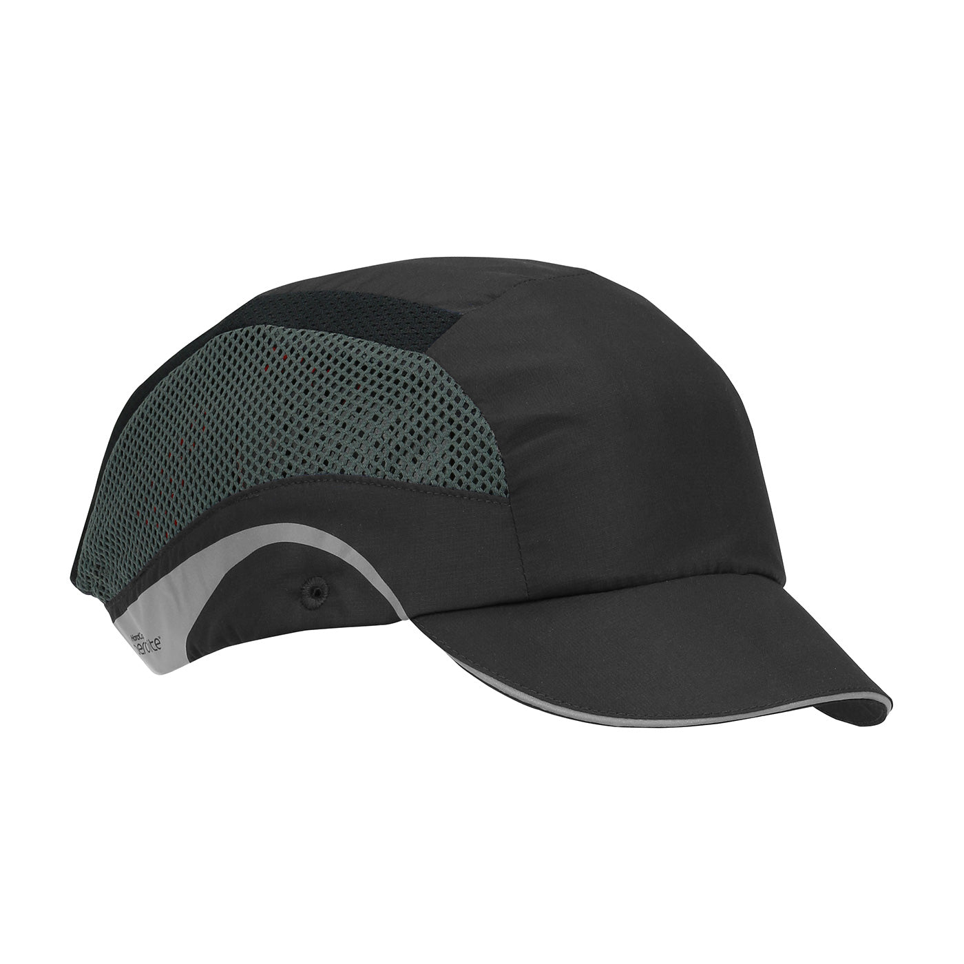 Hard Cap Aerolite  baseball style bump cap in black | Front Right View