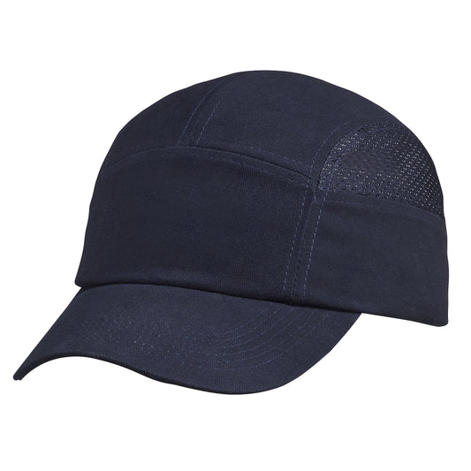 Dynamic  baseball style bump cap in navy | Front Left View