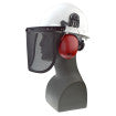 ratchet suspension class g & e type I loggers combo headgear in white | side view