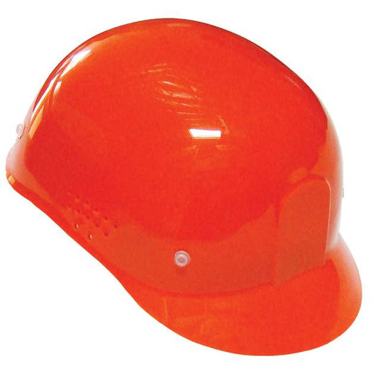 Diamond 4 pt pinlock cap style bump cap in orange | front right view