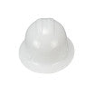 Dewalt quick ratchet class g & e type I full brim hard hat in white | Front Top View