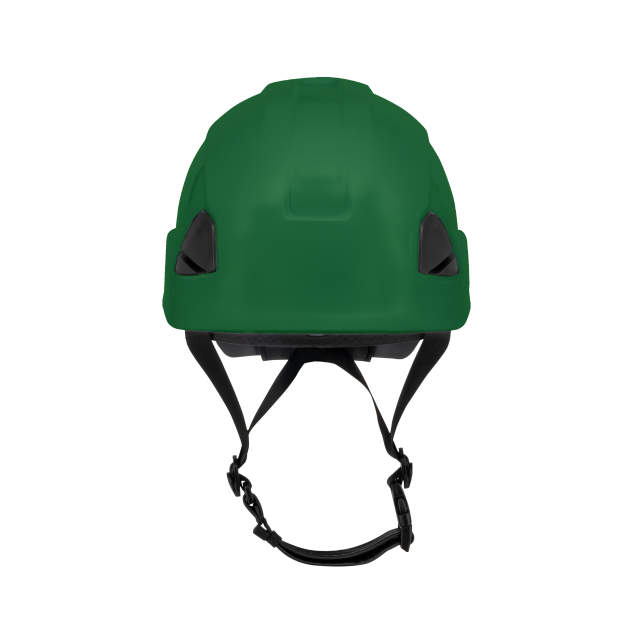 Dareware smooth glide ratchet cap style safety helmet in green | front view