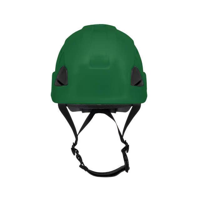 Dareware smooth glide ratchet cap style safety helmet in green | front view