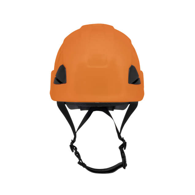 Dareware smooth glide ratchet cap style safety helmet in orange | front view