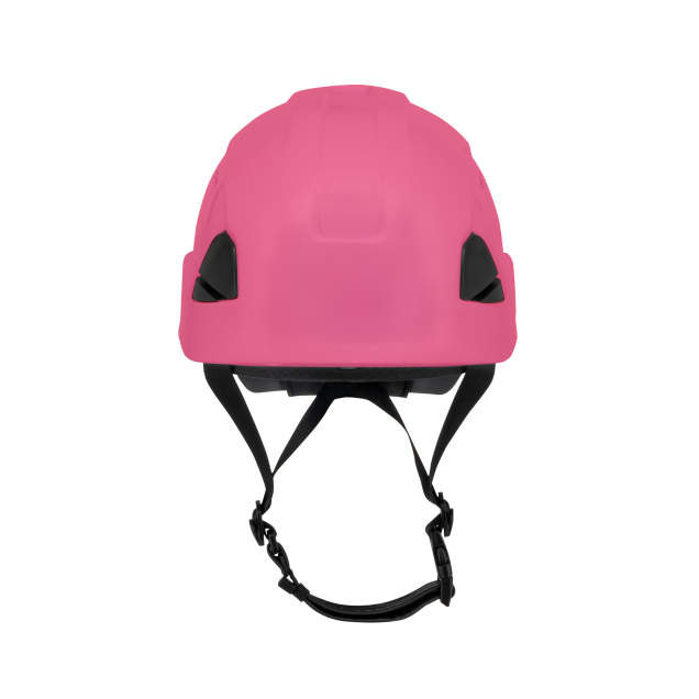 Dareware smooth glide ratchet cap style safety helmet in pink | front view