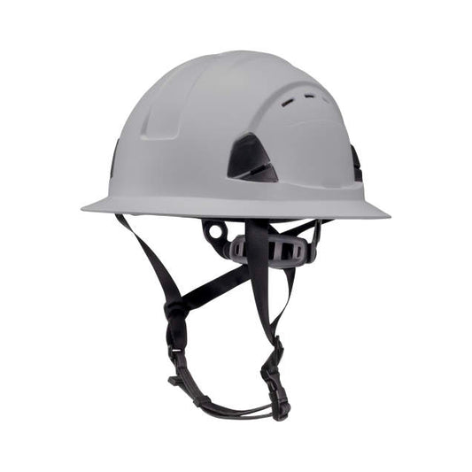 Dareware smooth glide ratchet cap style safety helmet in light gray | sde view