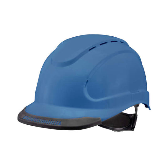 Hypeman 6 pt ratchet cap style safety hard hat in black | side view
