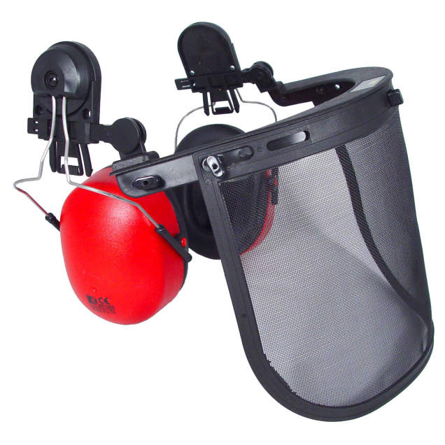 Radians Cap Adapter - Wire Mesh Visor & Cap Mount Earmuff | Side View