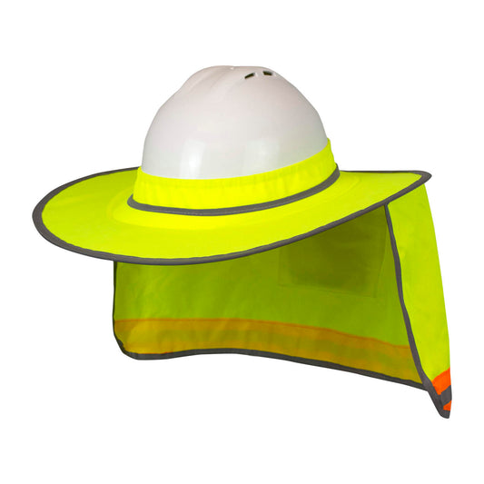 Radians RHHS-01 Hi-Viz Green Collapsible Hard Hat Shade | Side View