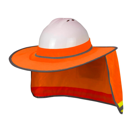 Radians RHHS-01 Hi-Viz Orange Collapsible Hard Hat Shade | Side View
